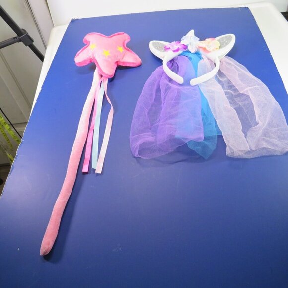 Plush Princess Wand & Unicorn Headband Halloween costume accessory - Picture 2 of 13
